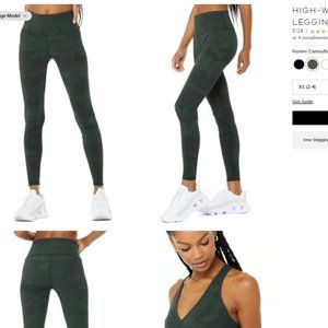 Alo High Waist Camo Vapor Legging - Size XS